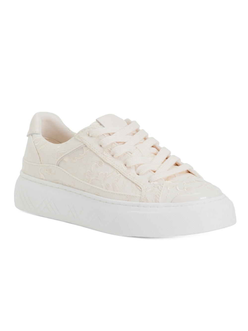 Ted Baker Adison Floral Sneakers Lace-Up Leather & Textile